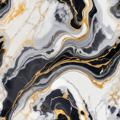 Black And White Marble With Luxury Golden Pattern Surface For Decoration, Black Marble, Golden Marble