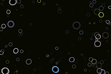 Abstract Circle Rings with Transparent Background Geometric Design Element