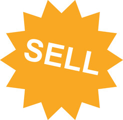 Sale tag sticker with starburst shape for retail promotion design