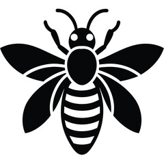bee vector icon on white background