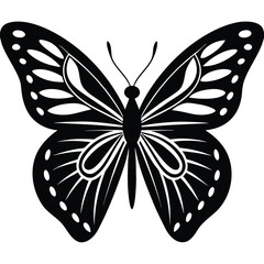 butterfly vector icon on white background