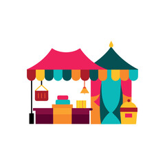 vector illustration of a shop