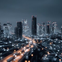 Smart City Futuristic Technology Concept