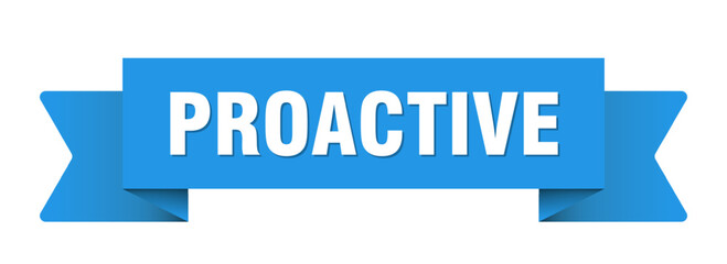 proactive ribbon isolated on transparent background. proactive ribbon