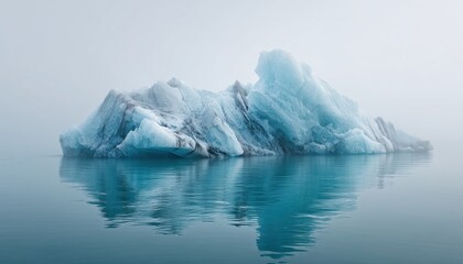 Iceberg Floating In The Stunning J&ouml;Kuls&aacute;Rl&oacute;N Glacial Lagoon Of Iceland - An Impressive Sight Of A Massive Iceberg Drifting In The Beautiful Glacial Lagoon.
