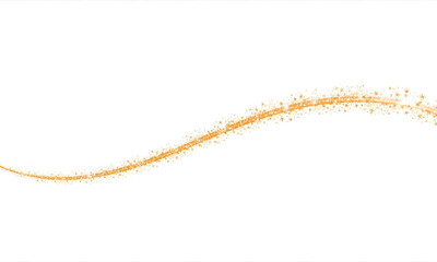 Golden glitter wave sparkle on white background abstract
