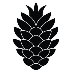 pinecone vector icon on white background