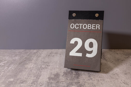 Wooden calendar showing october 29th, world stroke day
