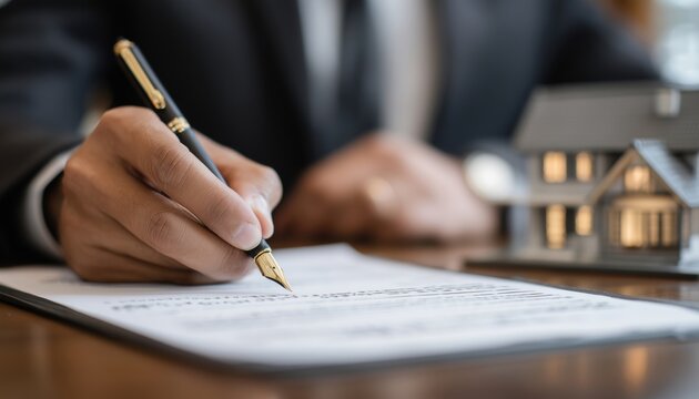 Real Estate Agents Secure Homes In Project To Educate Clients On Home And Mortgage Purchases. Real Estate Trading For Buying And Selling.