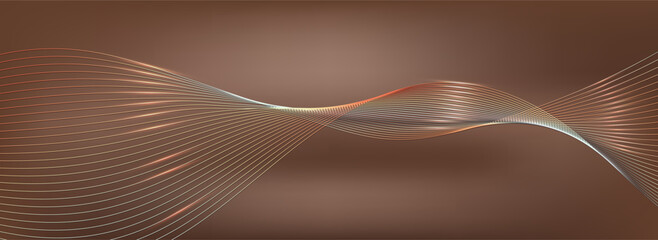 Fototapeta premium Luxury light brown abstract background combine with golden lines element. Illustration from vector about modern template design.