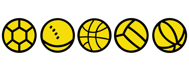 Yellow ribbon easter eggs and sports icons like a basketball and smiley face illustration vector