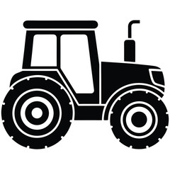 tractor vector icon on white background