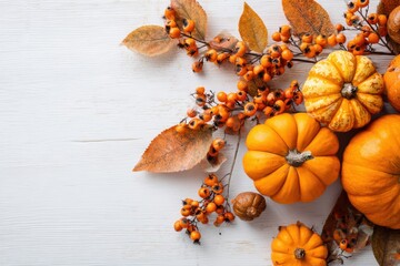 Fototapeta premium Seasonal Autumn Decor with Natural Elements