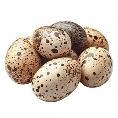 Obraz premium quail eggs isolated on transparent background.
