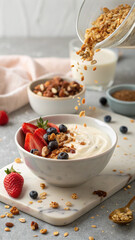 muesli with nuts and raisins