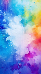 Vibrant explosion of watercolor paint creates a mesmerizing and colorful background