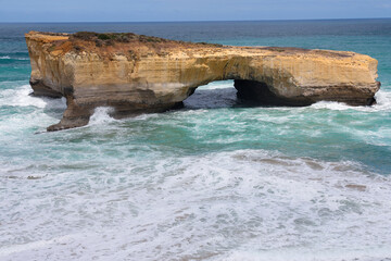 View of landscape and seascape the london bridge location is beautiful good view point at great ocean road australia