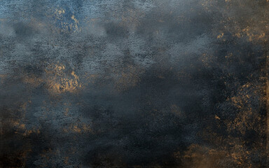 Dark and golden textured concrete wall background