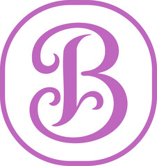 Letter B ornamental logotype 