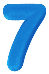 Decorative number illustration 7 fur style 