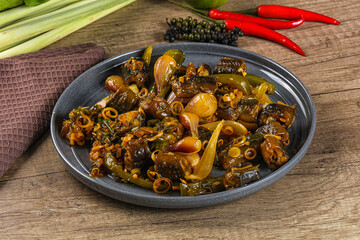 Roasted eel with lemongrass and sauce