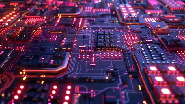 Electronic Circuit Board with Integrated Chips