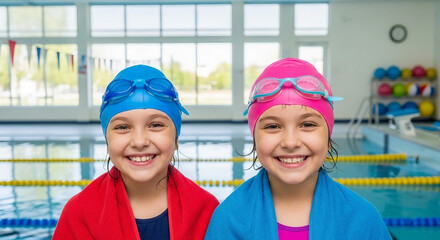 child swimmers at pool