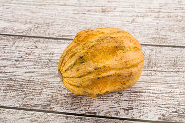 Decorative yelow pampkin seasonal vegetables