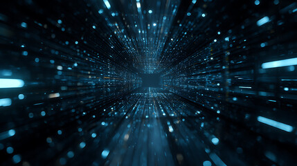 Dive into the future with this stunning light tunnel, perfect for tech presentations, modern websites, and innovative marketing campaigns seeking a dynamic edge