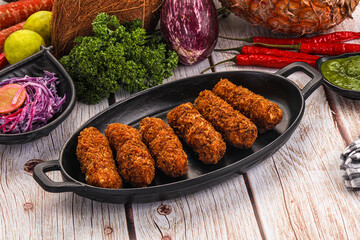 Indian minced meat kebab kofta