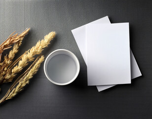 Empty paper template copy space for mockup and display design