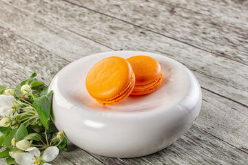 Sweet almond cookies orange macaroons