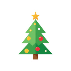 christmas tree vector illustration