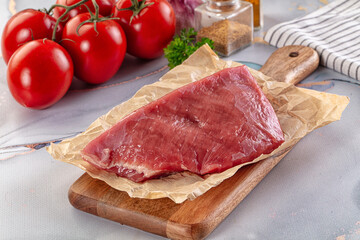 Raw beef meat fillet piece