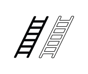 Vector ladder symbol on white background