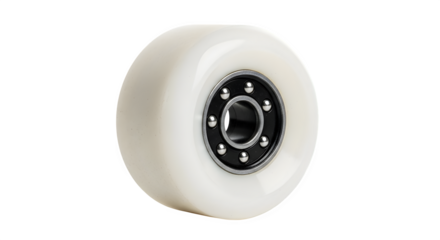 Skateboard wheel isolated on transparent background a crucial component for smooth and controlled riding, enabling tricks and maneuvers on various surfaces