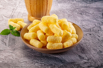 Golden crispy sweet corn sticks