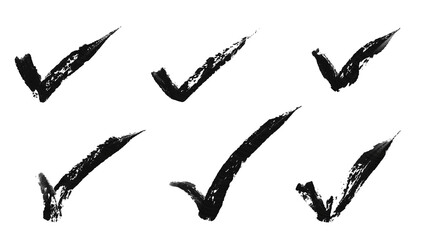 set of grunge check marks transparent png © MarvGraphics