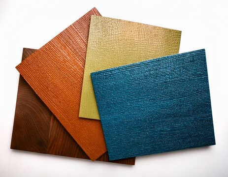 four color swatches textured and layered
