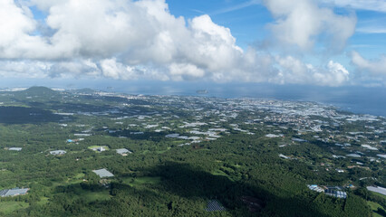 Fototapeta premium drone shot of jeju isalnd, south korea