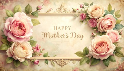 Vintage floral Mother's Day greeting card