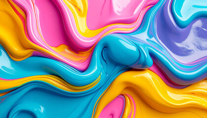 Fototapeta premium Pastel fluid swirls create sophisticated composition, evoking sense of organic movement and delight