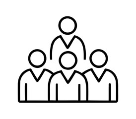 Teamwork and leadership icon representing a group of people