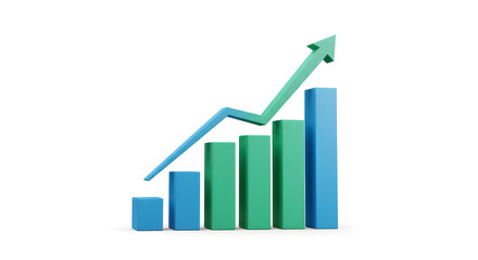 business chart with arrow