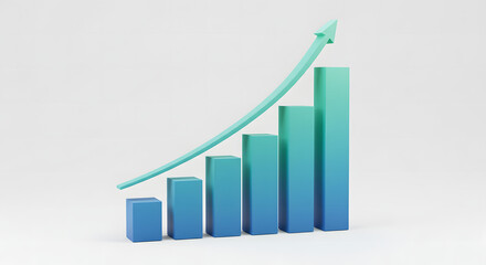 business chart with arrow