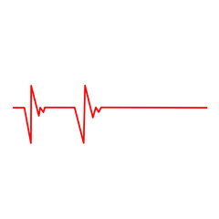 Heart cardiogram line. Vector illustration. heart beat graph