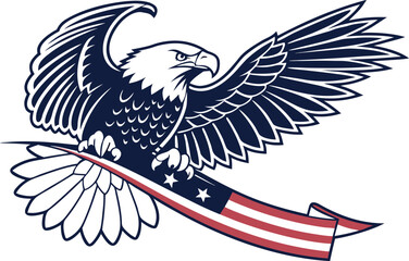 eagle with american flag