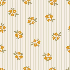 Seamless stripes pattern print, autumn cozy rustic digital paper, fabric print, vector background.