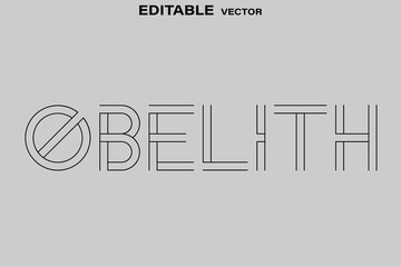 Obraz premium Abstract geometric obelisk symbol with clean lines and editable text