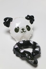 Whimsical panda face balloon with paw print chain whimsical delight celebration party